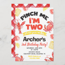 クロウフィッシュ誕生日招待状 | 2nd誕生日 招待状