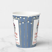 クロウフィッシュ魚介類ボイルブルー金ゴールドパーティー婚約 紙コップ (右)