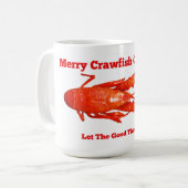 クロウフィッシュ・クリスマス コーヒーマグカップ (正面左)