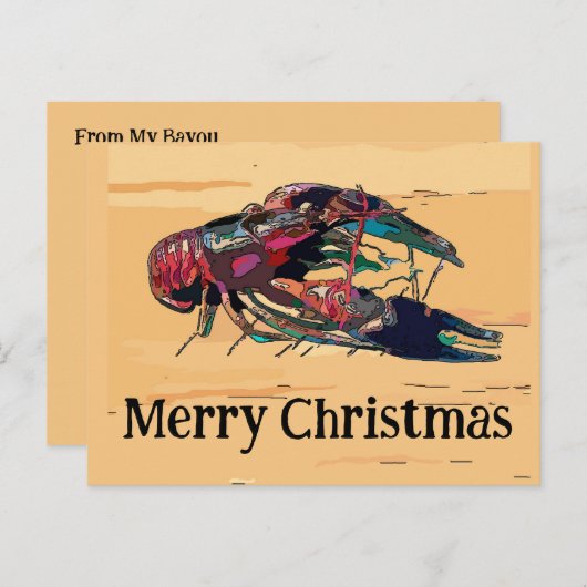 クロウフィッシュ・クリスマス シーズンポストカード (正面/裏面)