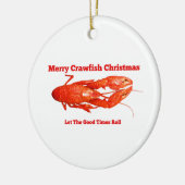 クロウフィッシュ・クリスマス セラミックオーナメント (左)