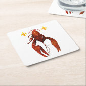 クロウフィッシュ・コースター スクエアペーパーコースター (アングル)