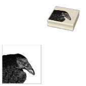 クロウヘッドショルダーの黒いエッチングスケッチ ラバースタンプ (押印)
