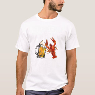 クロウミザリとビール・ロブスター・ザリガニ Tシャツ