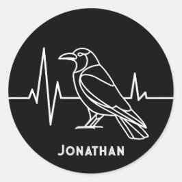 クロウモダントとハートビートのレート、ミニマリスト、 ラウンドシール