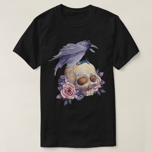 クロウラインアートカラス鳥の鳥類学者のバーdw tシャツ (デザイン正面)