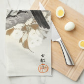 クロウレイヴンコソン日本のバード キッチンタオル (四つ折り)