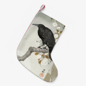 クロウレイヴンコソン日本のバード スモールクリスマスストッキング (正面 (吊り時))
