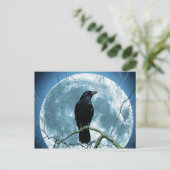 クロウレイヴンムーンナイトゴシック素晴らしファンタジー ポストカード (スタンド正面)