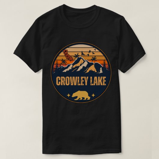 クロウレイ湖 カリフォルニア州 Tシャツ (デザイン正面)