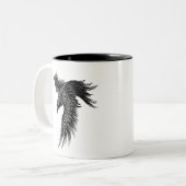 クロウレーブンノースバイキング記号 ツートーンマグカップ (正面左)