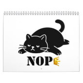 クロウン NOPE 黒猫 おもしろ 猫好きのための カレンダー (カバー)