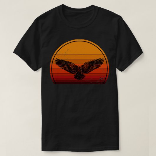クロウヴィンテージゴシックレイヴン Tシャツ (デザイン正面)