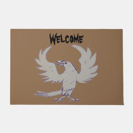 クロウ不気味レイヴンSpiegeland Welcome doormat ドアマット (正面)