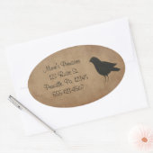 クロウ初期のステッカー 楕円形シール (封筒)