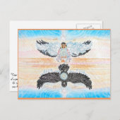 クロウ女性妖精はがき ポストカード (正面/裏面)