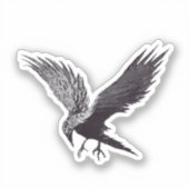 クロウ抽象芸術アート シール (正面)