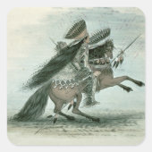 クロウ族の戦士(紙上のw/c) スクエアシール (正面)