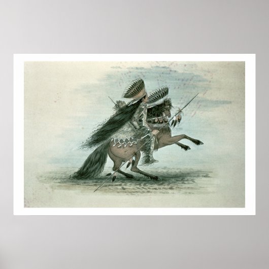 クロウ族の戦士(紙上のw/c) ポスター (正面)