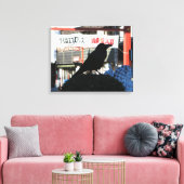 クロウ日本の キャンバスプリント (インサイチュ (リビング))