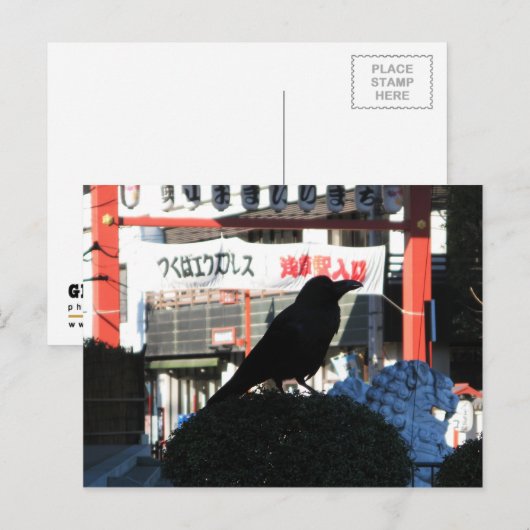 クロウ日本の ポストカード (正面/裏面)