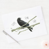 クロウ熱狂するレディ楕円ステッカー 楕円形シール (封筒)