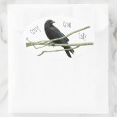 クロウ熱狂するレディ楕円ステッカー 楕円形シール (バッグ)