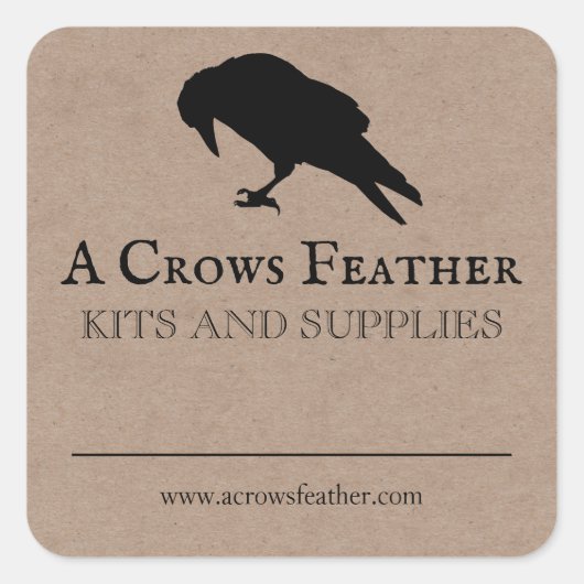 クロウ空白のスペルハーブ結晶製品ラベル スクエアシール (正面)