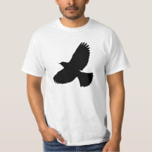 クロウ飛んでいるとファンテールシルエット