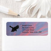 クロウ飛んでいる差出人住所ラベル ラベル (インサイチュ)