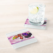 クロウ飛んでいる秋 ガラスコースター (アングル)