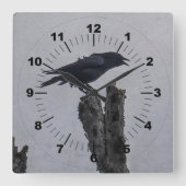 クロウ スクエア壁時計 (正面)