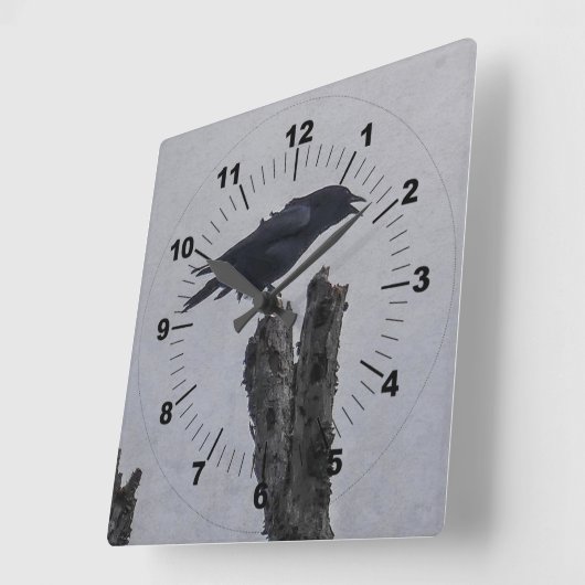 クロウ スクエア壁時計 (傾斜)