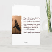 クロウ&トーテムポール先住民アメリカをテーマにしたカード サンキューカード (裏面)