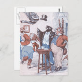 クロウ&バニーがお茶を持っている ポストカード (正面/裏面)