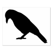 クロウ、黒い鳥のシルエット、4" x 5"ゴムスタンプ ラバースタンプ (インプリント)