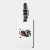 クロウ、F-Caw-F鳥おもしろいF-Caw-Fムーンゴシック体 ラゲッジタグ (正面縦)