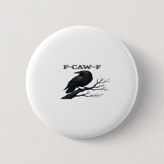クロウF-Caw-Fゴシックおもしろい文鳥ノベルティ大人 缶バッジ (正面)