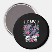 クロウF-Caw-F鳥の月おもしろいゴシック性成人ユーモアMi マグネット (正面/裏面)