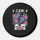 クロウF-Caw-F鳥の月おもしろいゴシック性成人ユーモアMi マグネット (正面)