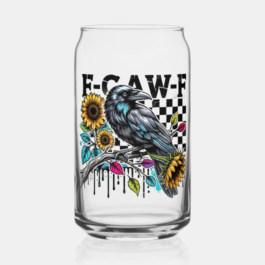 クロウRaven F-CAW-F面白いハロウィーン ガラス缶 (裏面)