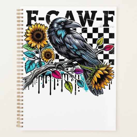 クロウRaven F-CAW-F面白いハロウィーン プランナー手帳 (正面)
