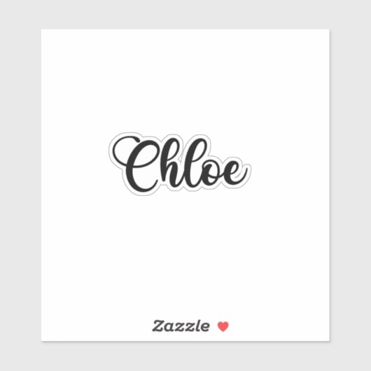 クロエの名前 - 手書きカリグラフィー シール (シート)