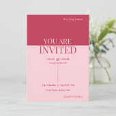 クロエピモダンッはっきりしたク結婚式招待状カード 招待状 (スタンド正面)