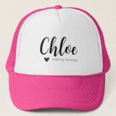 クロエ名意味ガールズハットキャップギフト名前をカスタムする キャップ (正面)