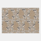 クロエ素朴ドスノイ冬の鳥の営巣 ラッピングペーパーシート (正面3)