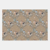 クロエ素朴ドスノイ冬の鳥の営巣 ラッピングペーパーシート (正面)