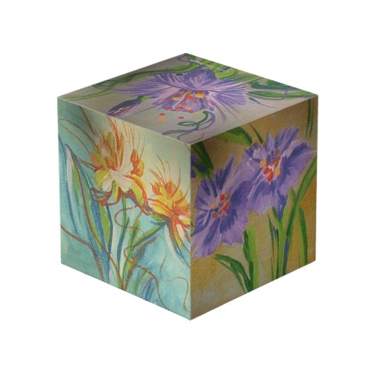 クロエ・ディー・ノーブルのカーメル庭園の絵画5点 フォトキューブ (裏面アングル)