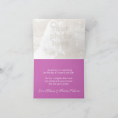 クロカスの紫の花の結婚式感謝カード サンキューカード (内部)