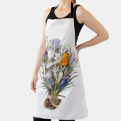 クロカス春花植物学フローラアート エプロン (インサイチュ)